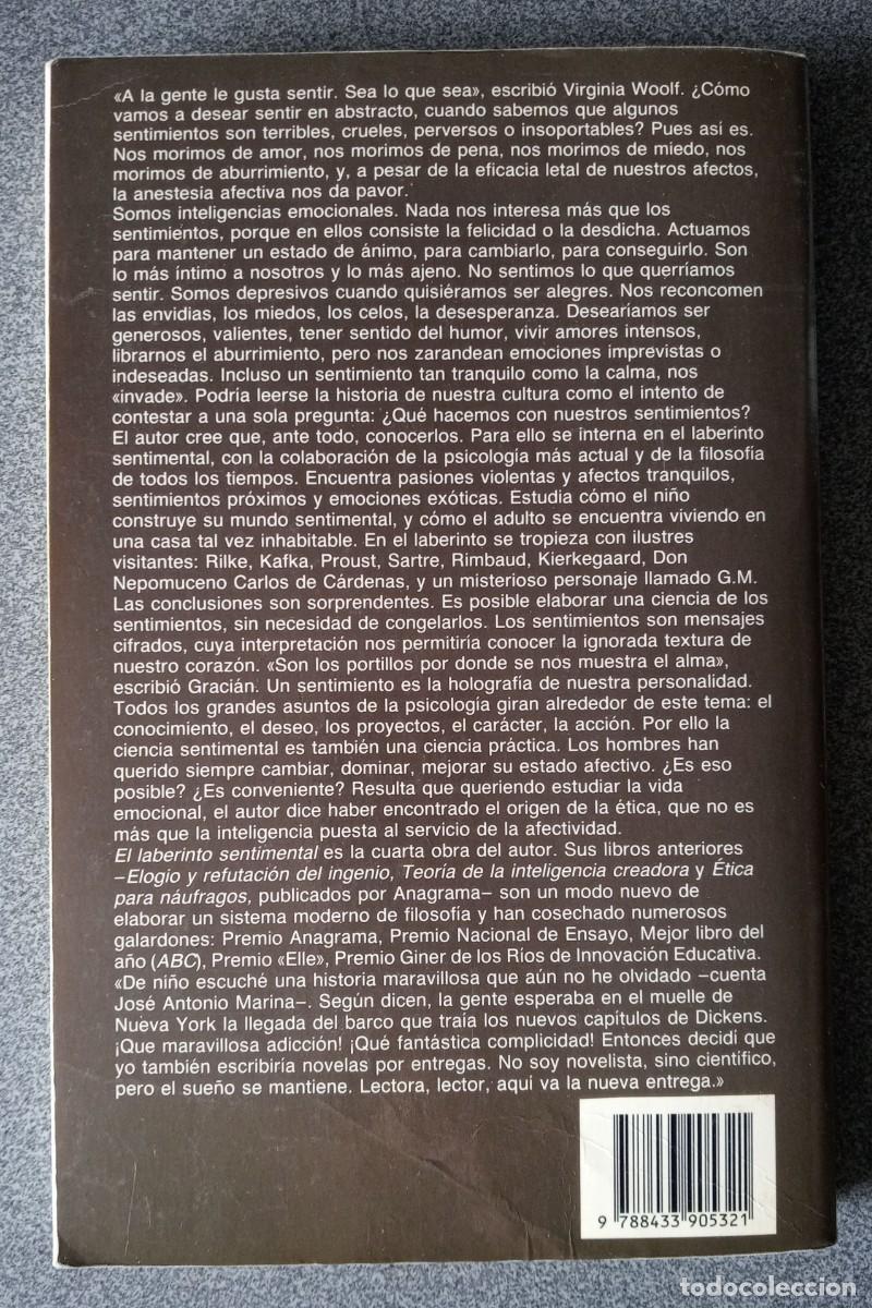 Libros de segunda mano: El Laberinto Sentimental Jos&eacute; Antonio Marina - Foto 7