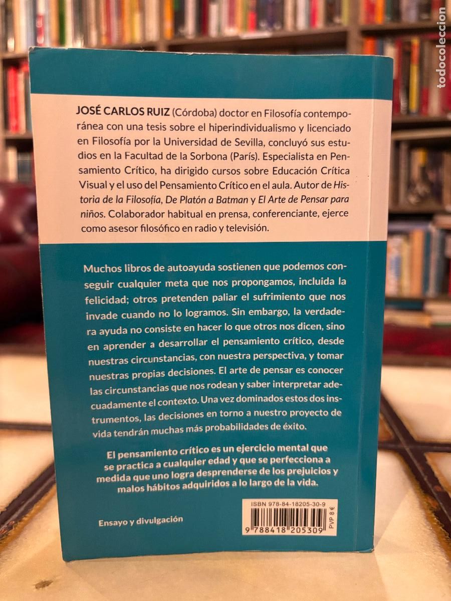 Libros de segunda mano: El arte de pensar. Jos&eacute; Carlos Ruiz. - Foto 2