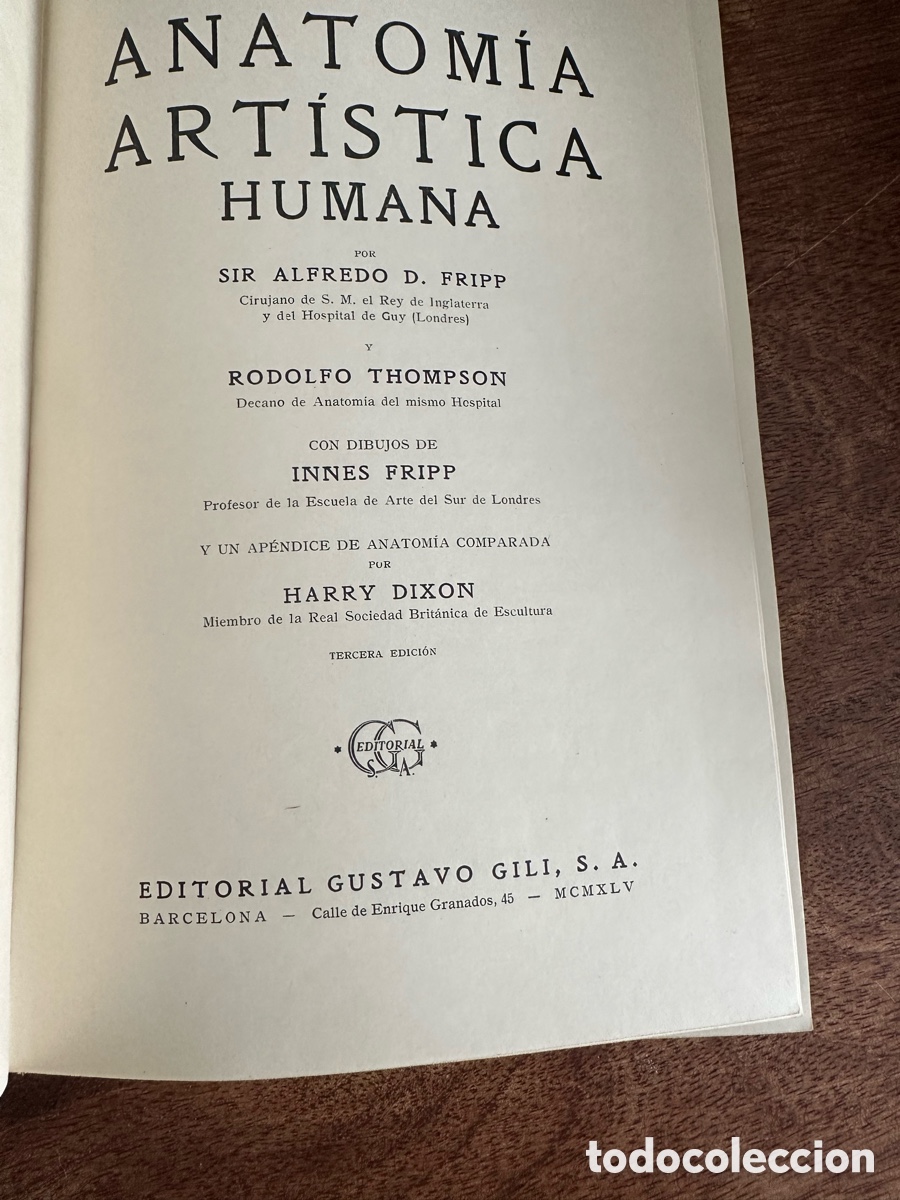 Libros de segunda mano: Anatom&iacute;a Art&iacute;stica Gustavo Gili 1945 - Foto 2