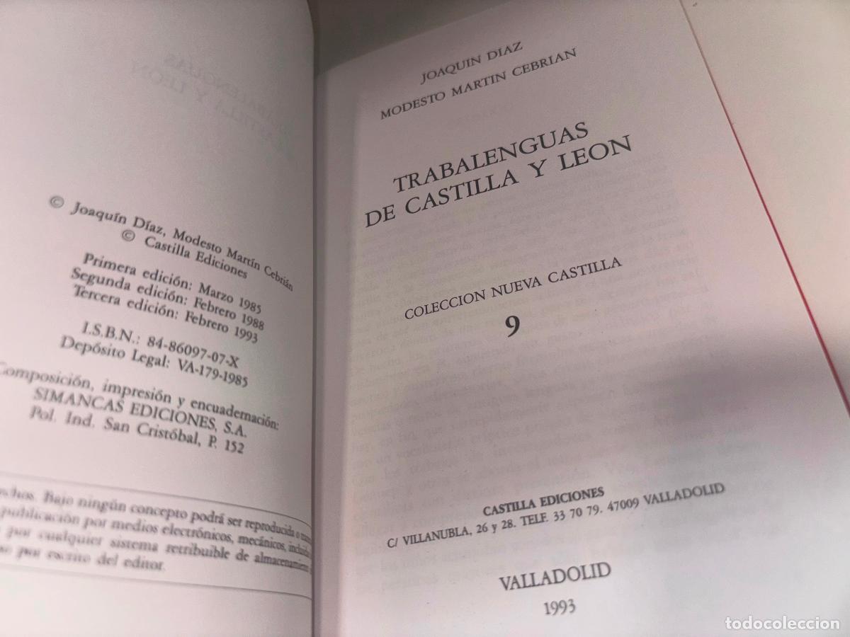 Libros de segunda mano: Trabalenguas de Castilla y Le&oacute;n Joaqu&iacute;n D&iacute;ez Modesto Mart&iacute;n 1985 - Foto 5
