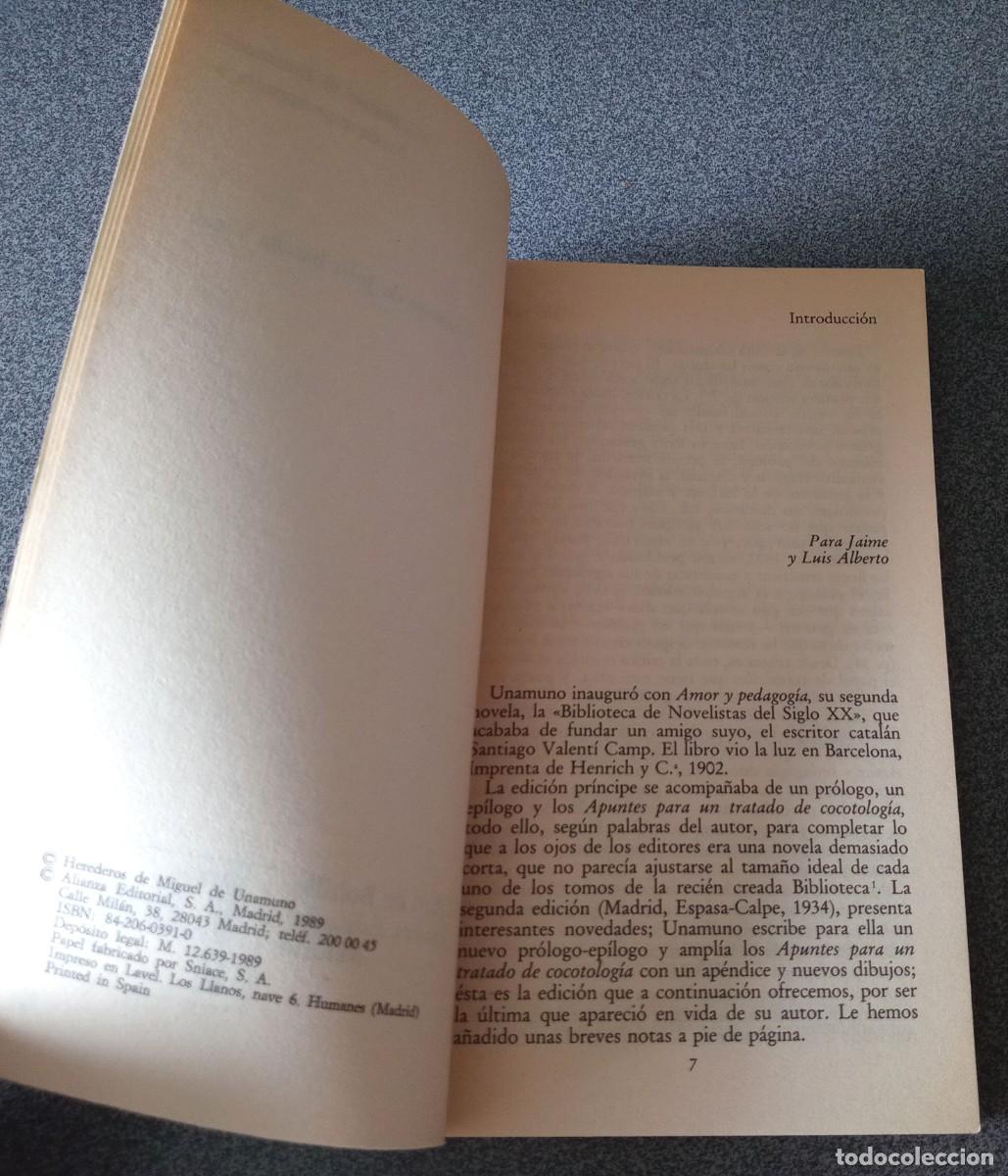 Libros de segunda mano: Amor Y Pedagog&iacute;a Miguel De Unamuno - Foto 4