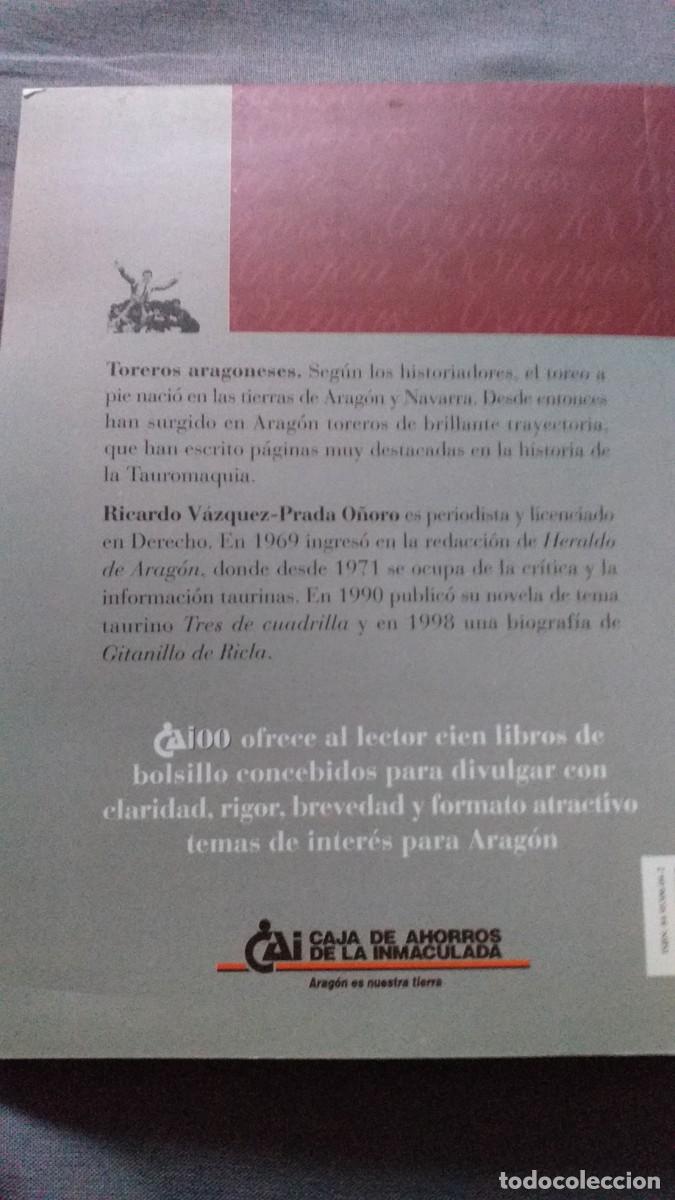 Libros de segunda mano: Libro de CAI100 TOREROS ARAGONESES - Foto 2