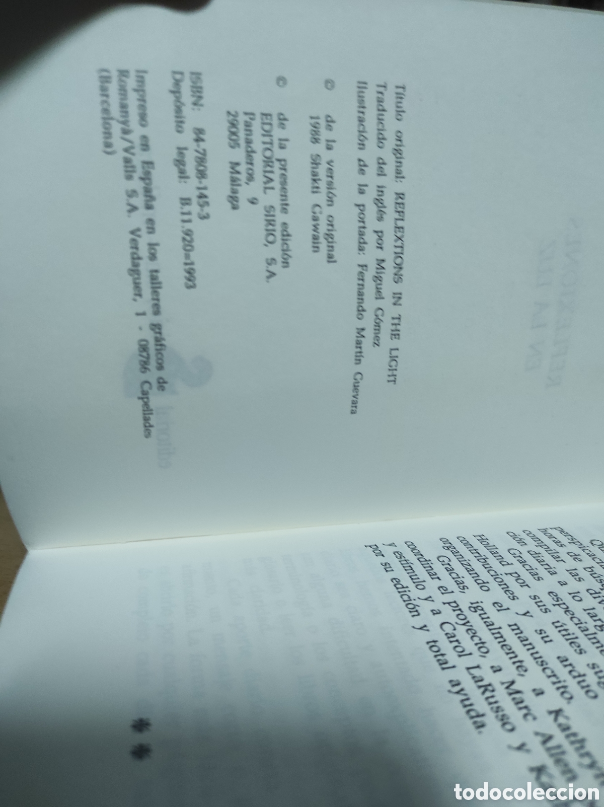 Libros de segunda mano: Shakti Gawain - Reflexiones en la luz - Foto 3