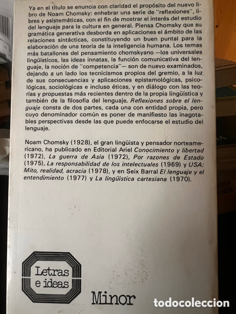Libros de segunda mano: Reflexiones sobre el lenguaje . Noam Chomsky - Foto 2