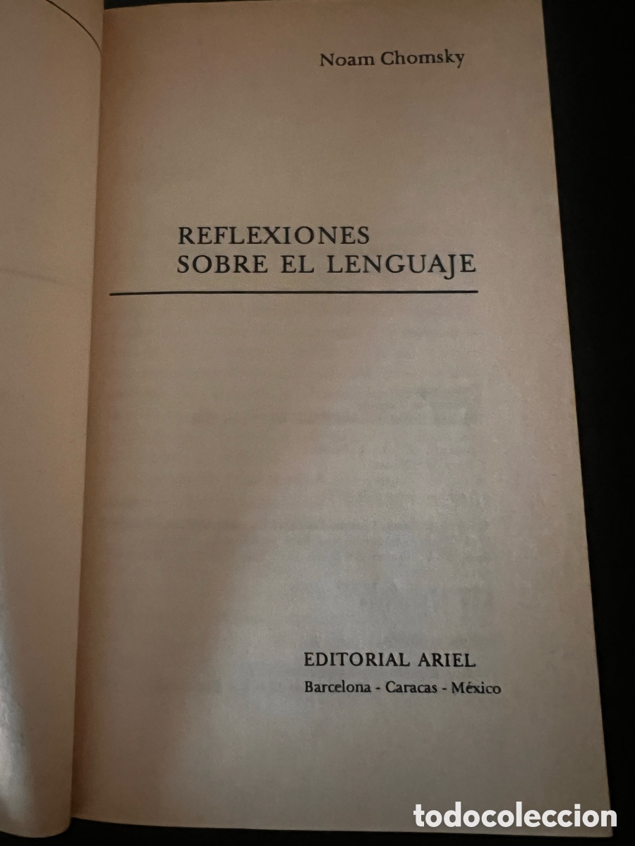 Libros de segunda mano: Reflexiones sobre el lenguaje . Noam Chomsky - Foto 5