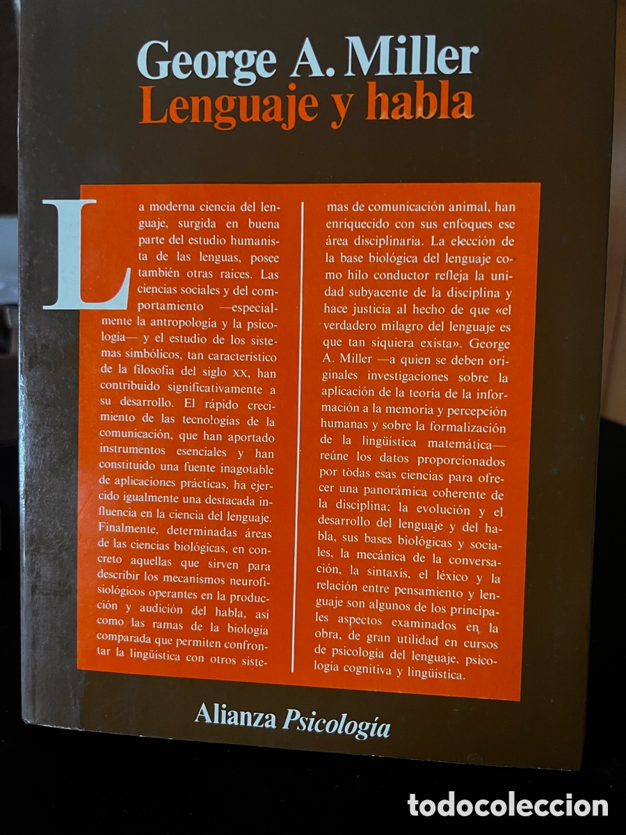 Libros de segunda mano: Lenguaje y habla . George Miller - Foto 1