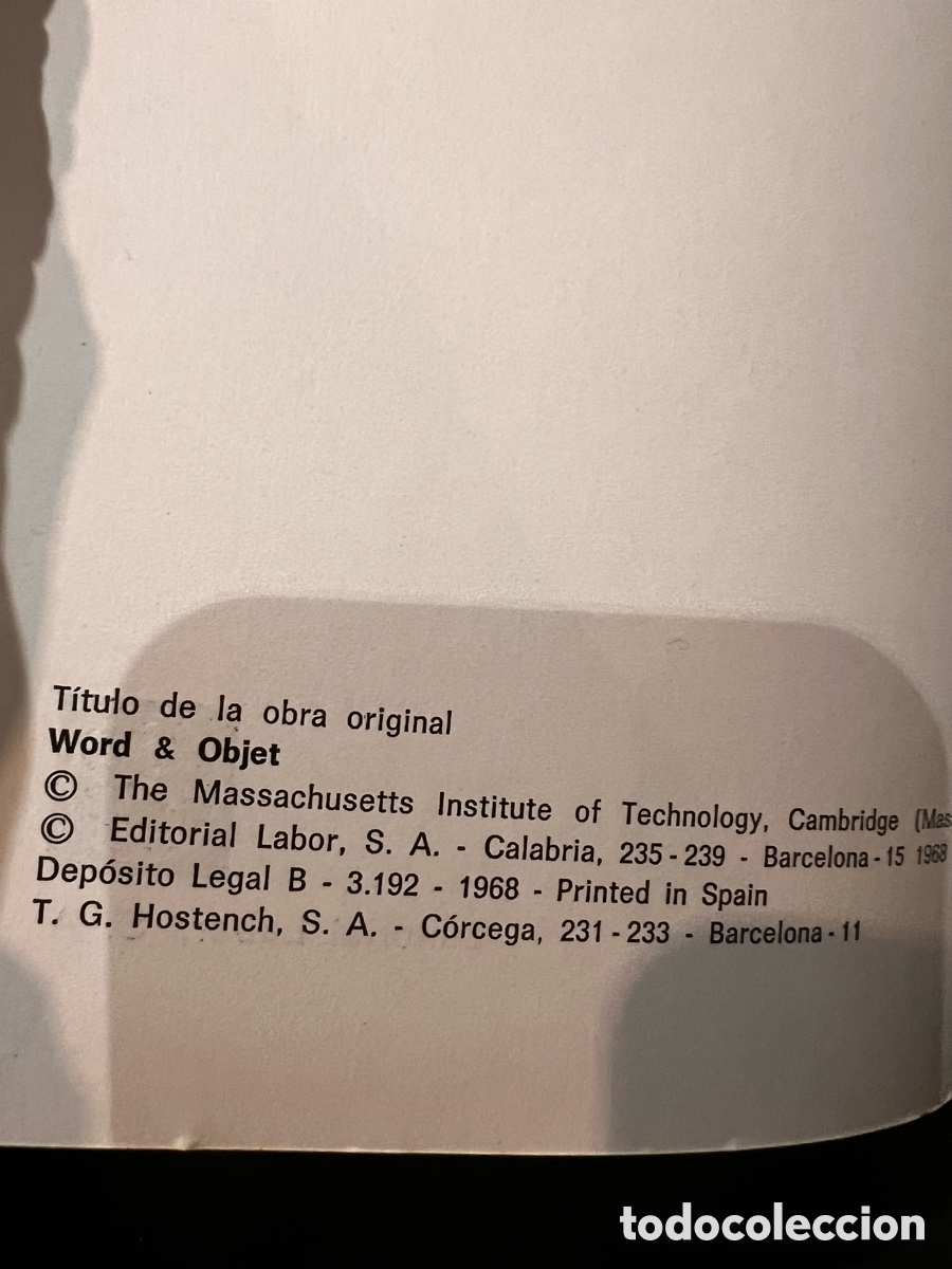 Libros de segunda mano: Palabra y objeto. Q.V. Orman Quine - Foto 3