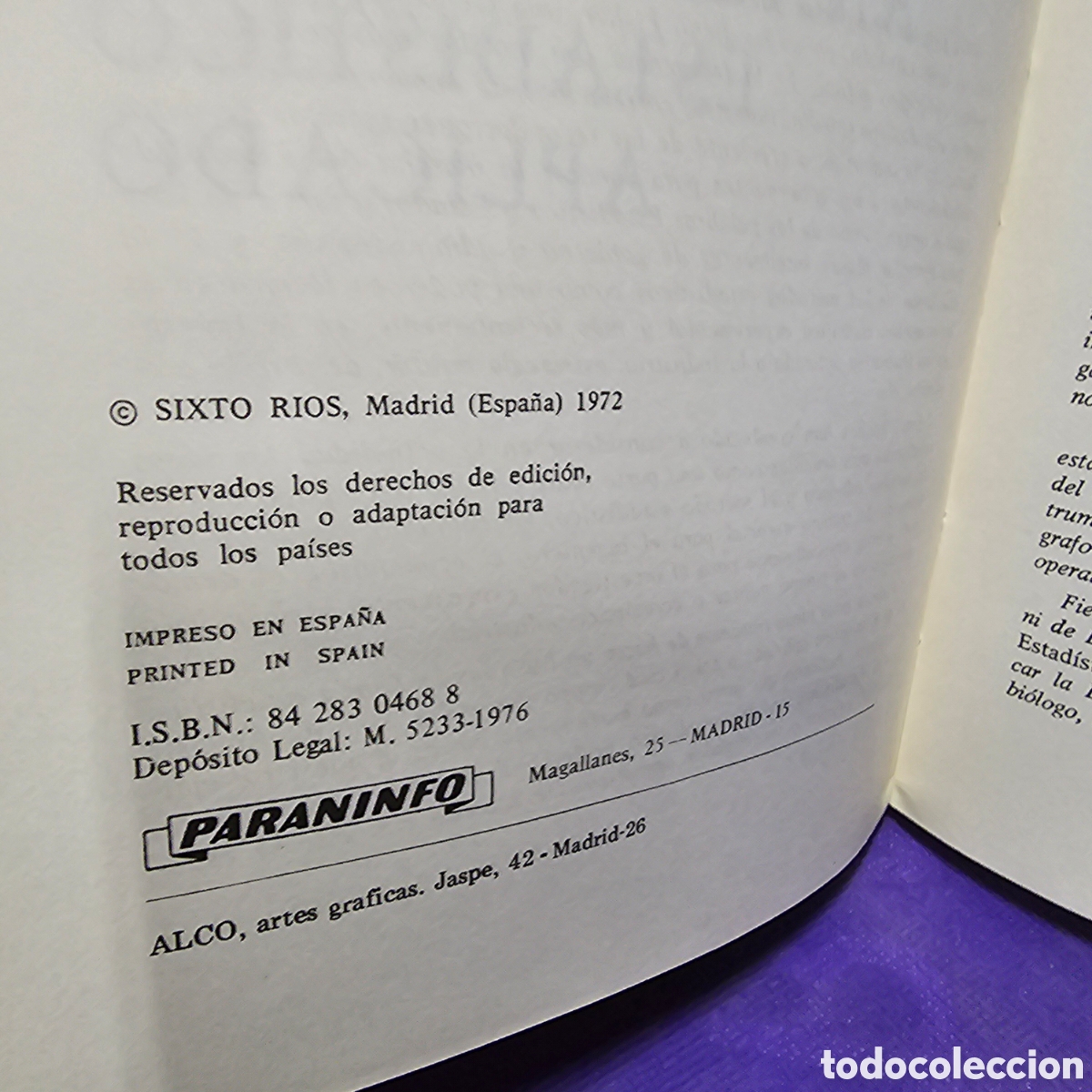 Libros de segunda mano: AN&Aacute;LISIS ESTAD&Iacute;STICO APLICADO - RIOS, SIXTO - Foto 2