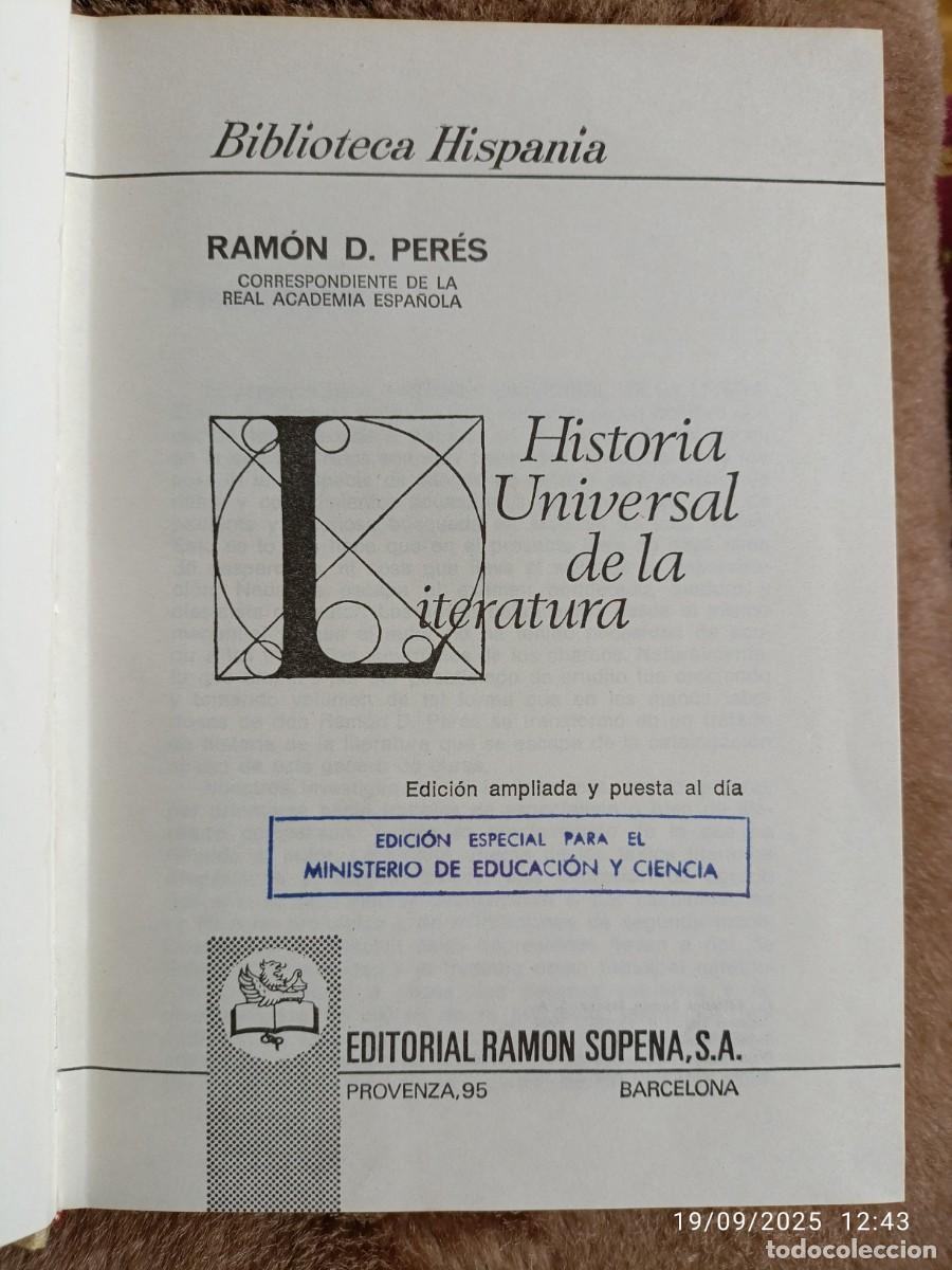 Libros de segunda mano: Historia universal de la literatura - Foto 3