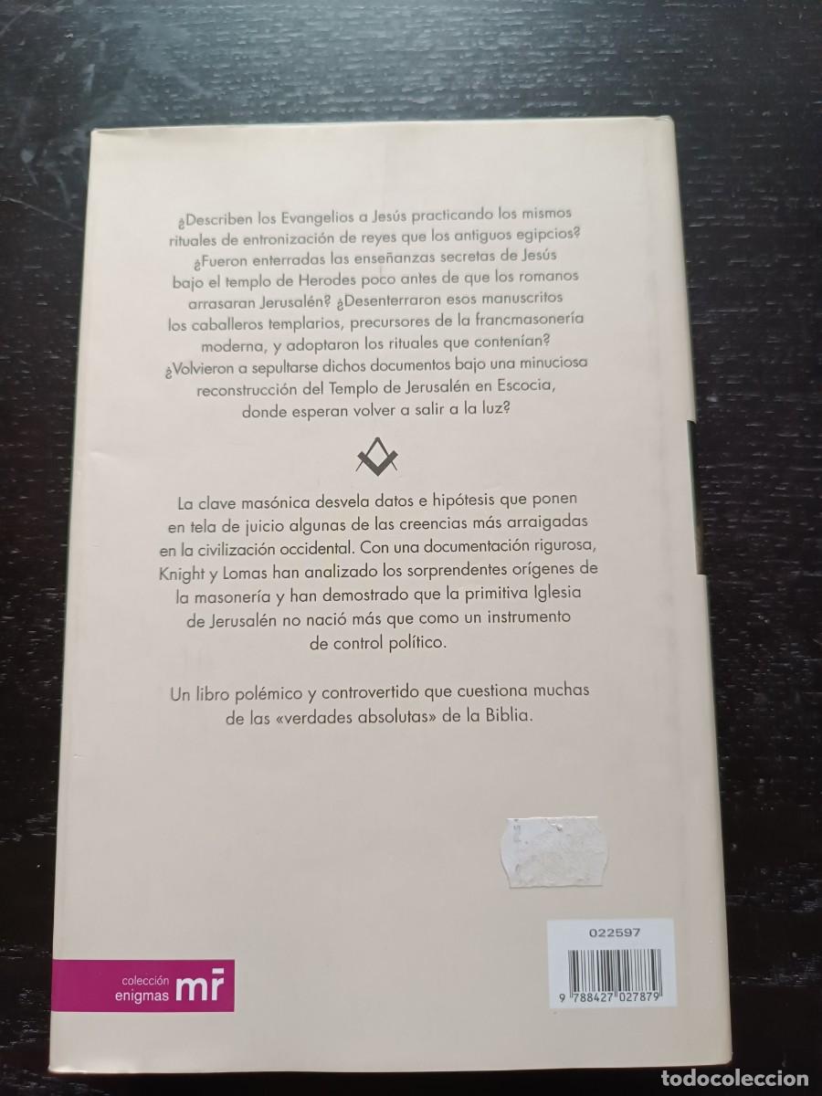 Libros de segunda mano: La clave mas&oacute;nica - Christopher Knight y Robert Lomas. Mart&iacute;nez Roca - Foto 2