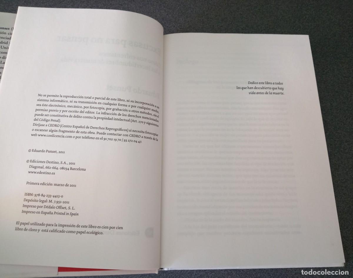 Libros de segunda mano: Excusas Para No Pensar Eduardo Punset - Foto 4