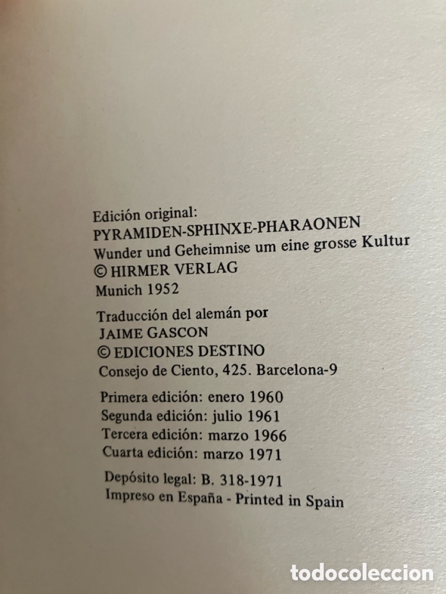Libros de segunda mano: Pir&aacute;mides esfinges faraones. Kurt Lange - Foto 3
