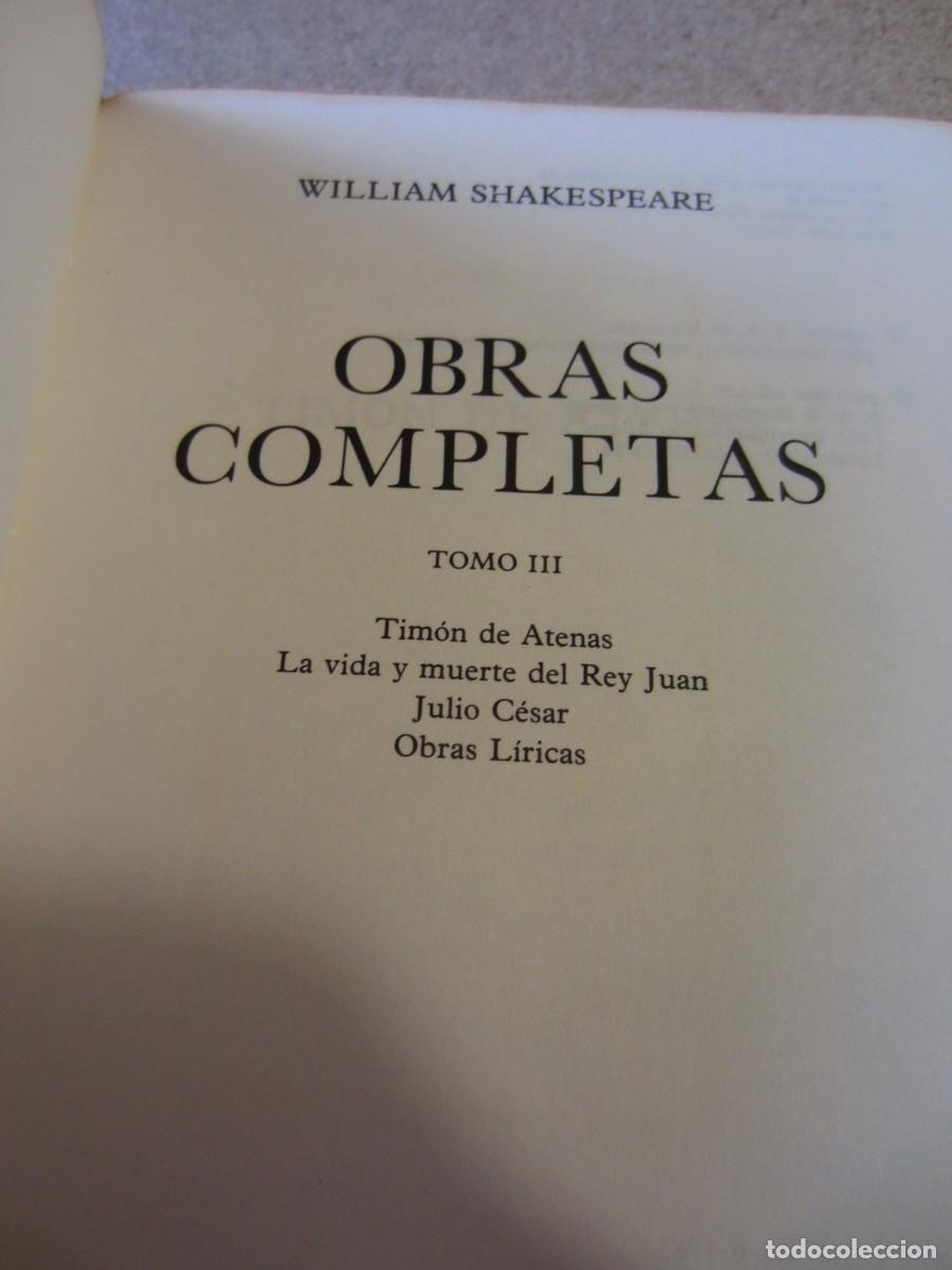 Libros de segunda mano: Libros de William Shakespeare (1982 Obras Completas) (Tomos 3 4 5 8) - Foto 17