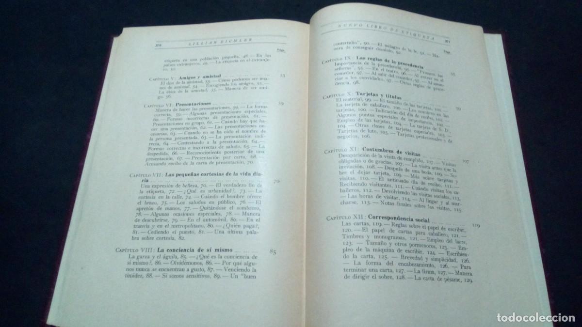 Libros de segunda mano: NUEVO LIBRO DE ETIQUETA-. LILLIAN EICHLER. EDICIONES HYMSA, S.A.-1945 - Foto 8