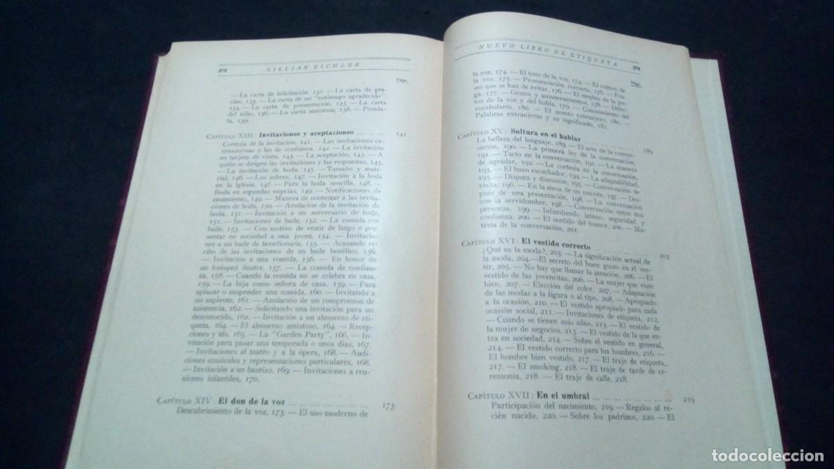 Libros de segunda mano: NUEVO LIBRO DE ETIQUETA-. LILLIAN EICHLER. EDICIONES HYMSA, S.A.-1945 - Foto 9