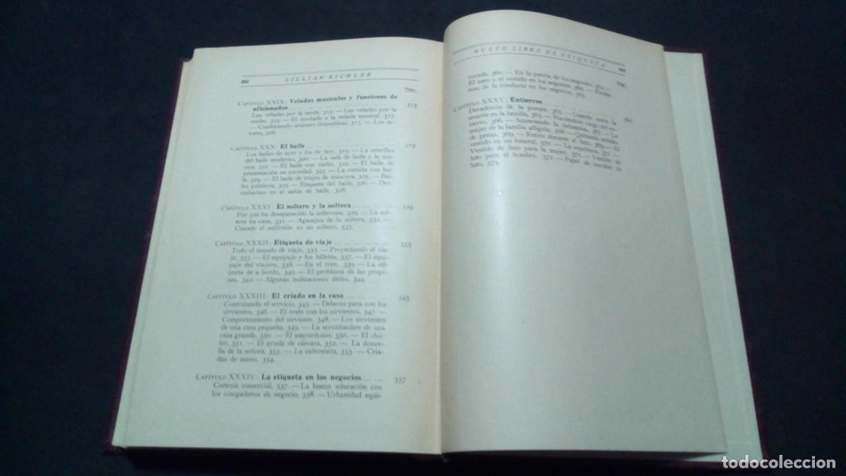 Libros de segunda mano: NUEVO LIBRO DE ETIQUETA-. LILLIAN EICHLER. EDICIONES HYMSA, S.A.-1945 - Foto 11