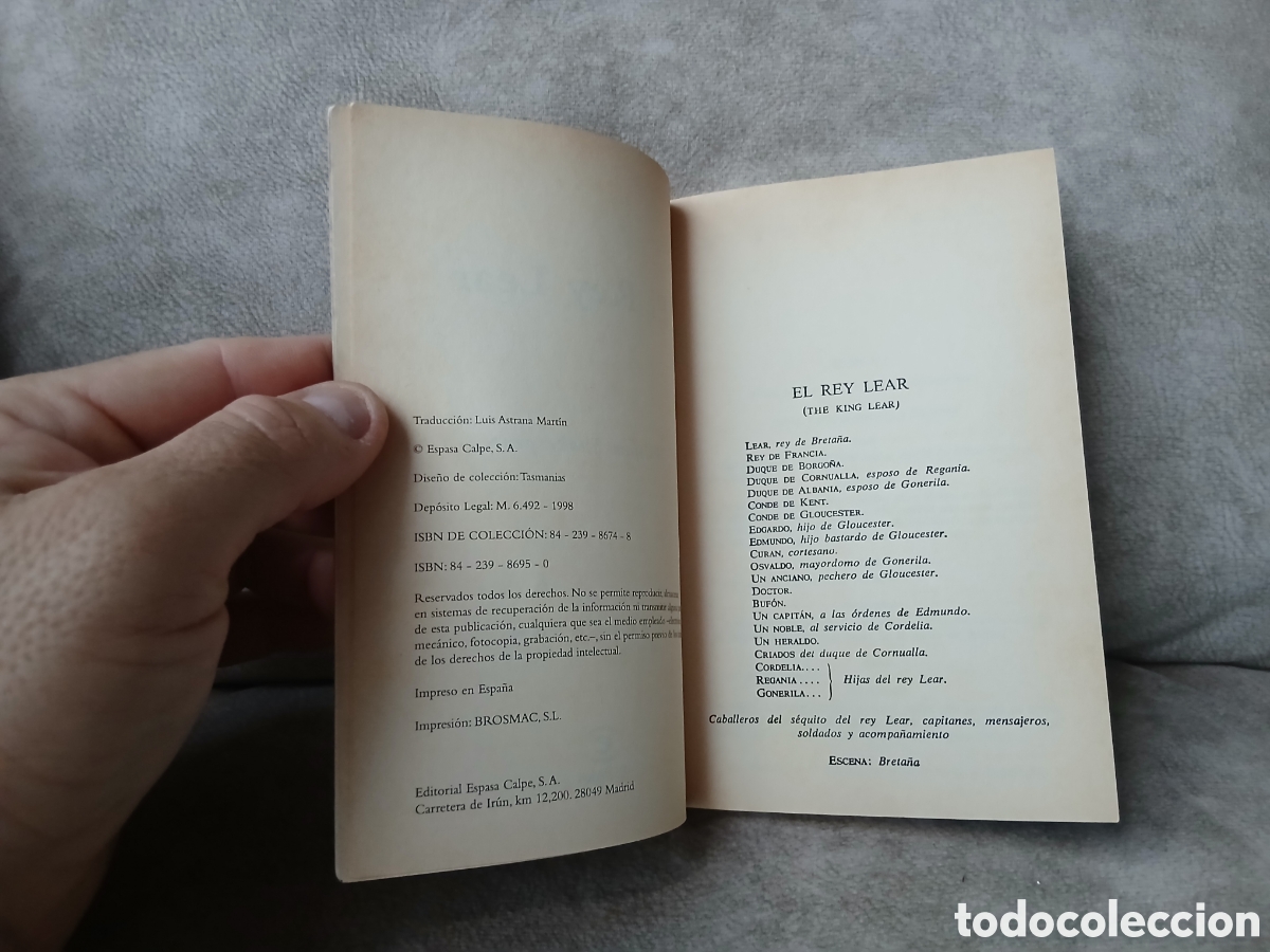 Libros de segunda mano: Libro El Rey Lear -William Shakespeare- Colecci&oacute;n Centenario - Foto 6