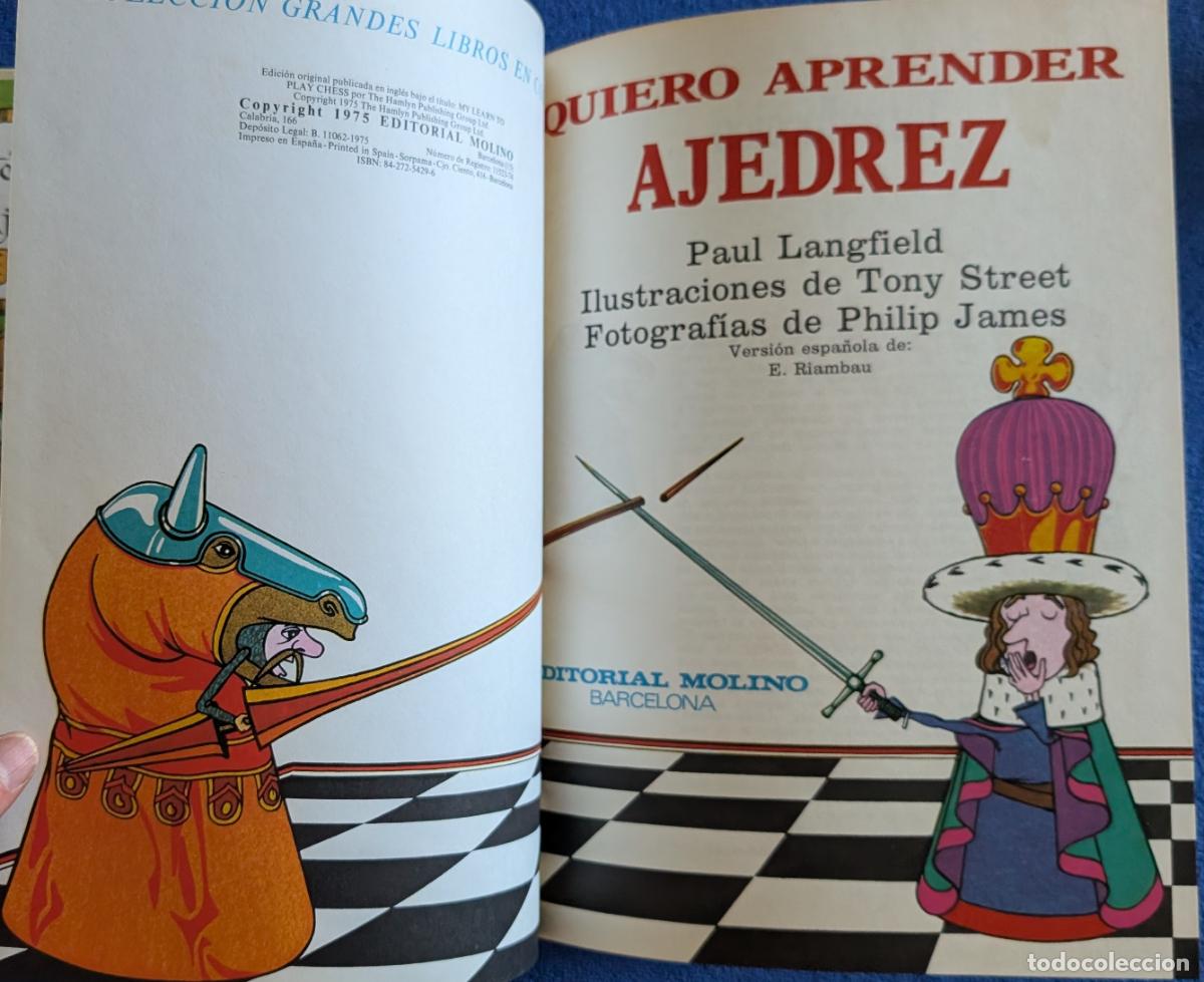 Libros de segunda mano: Quiero aprender Ajedrez - Paul Langfield - Editorial Molino (1975) - Foto 3