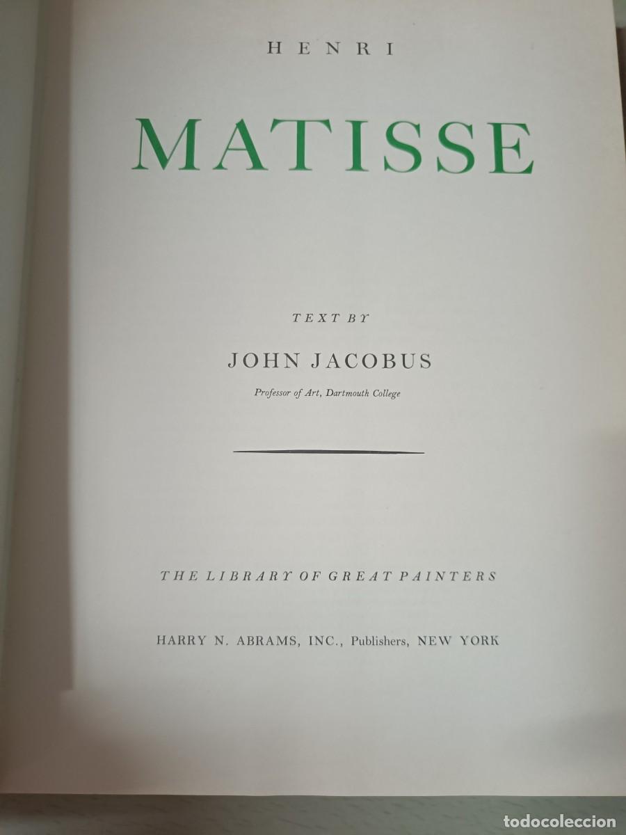 Libros de segunda mano: HENRI MATISSE. JOHN JACOBUS. TEXTO EN INGL&Eacute;S. - Foto 2