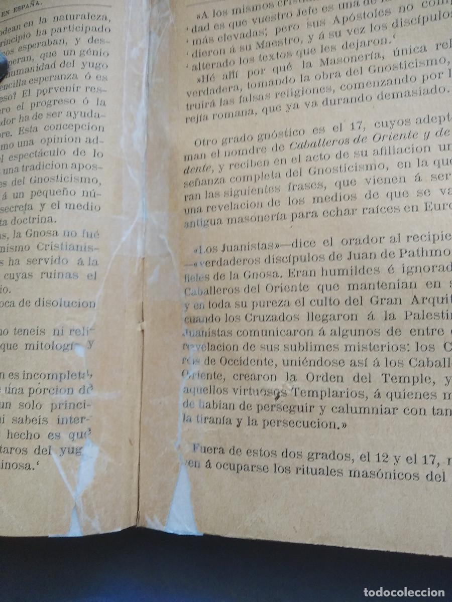 Libros de segunda mano: La masoner&iacute;a en Espa&ntilde;a, Tirado Rojas - Foto 5