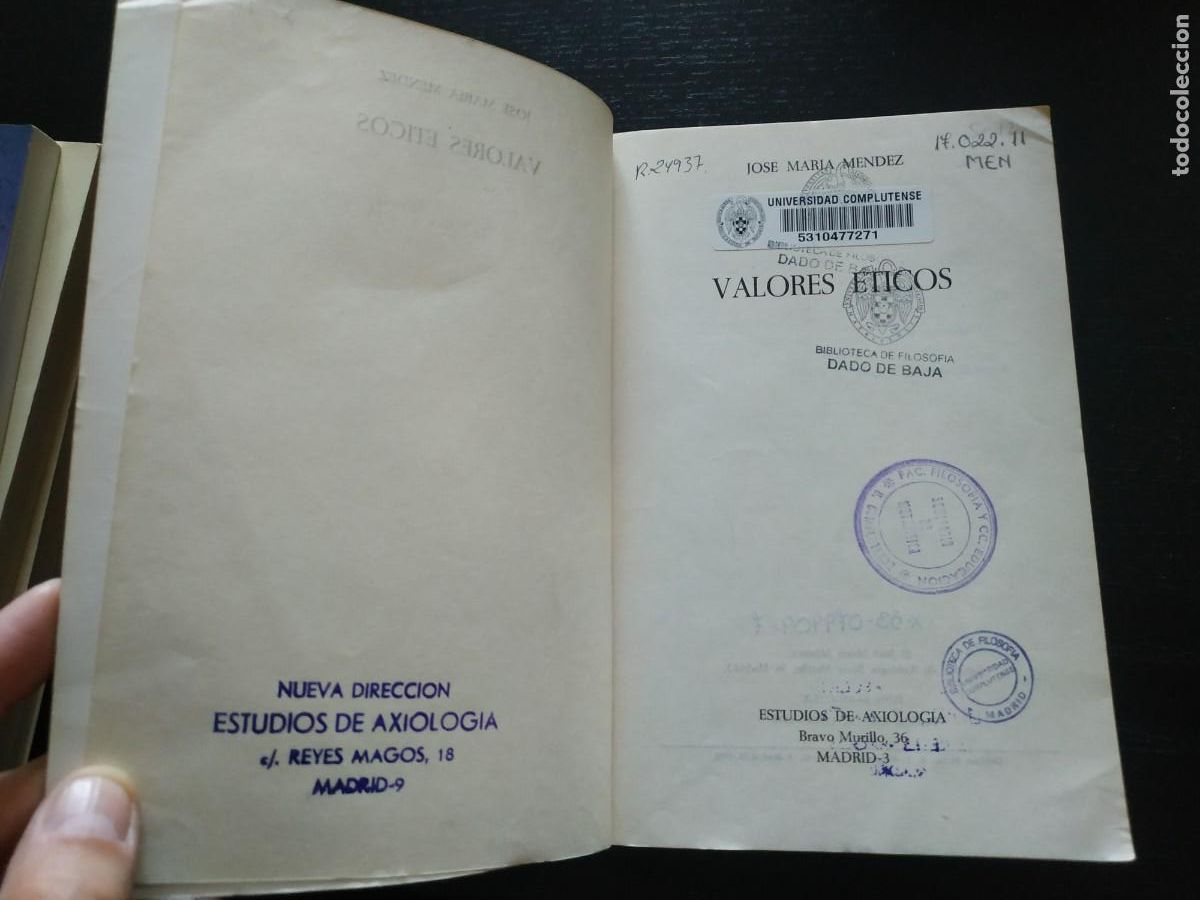 Libros de segunda mano: Valores &eacute;ticos - Jos&eacute; Mar&iacute;a M&eacute;ndez - Foto 5