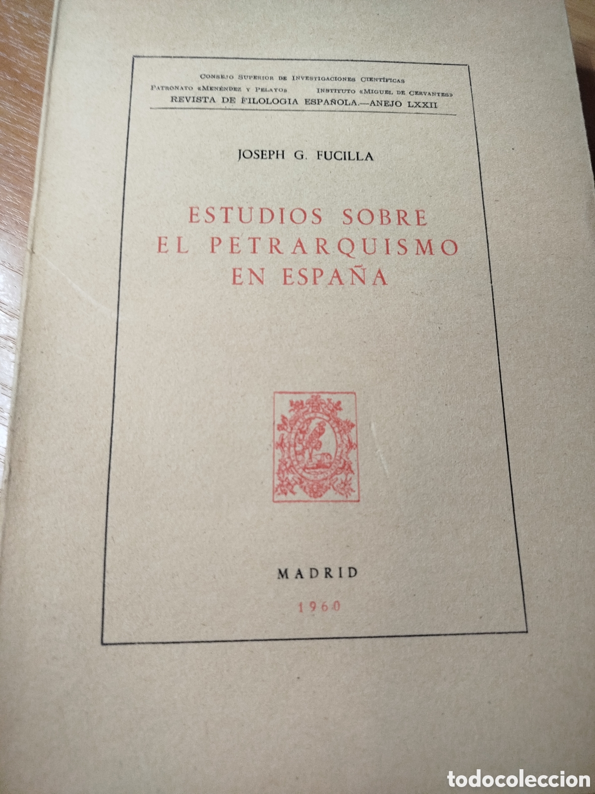 Gebrauchte B&uuml;cher: Estudios sobre el petrarquismo en Espa&ntilde;a. Joseph G. Fucilla. 1960. Filolog&iacute;a