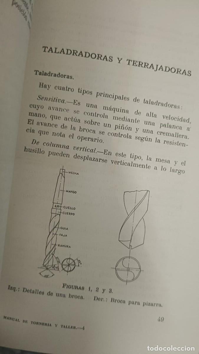 Libros de segunda mano: MANUAL DE TORNERIA Y TALLER - BENTLEYS - DOSSAT 2000 - 1958 - Foto 3