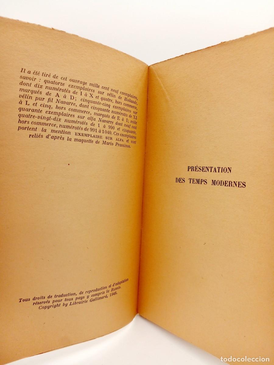 Libros de segunda mano: Jean-Paul Sartre &ndash; Situations I & II &ndash; Ediciones m&uacute;ltiples &ndash; 1947 / 1948 - Foto 6