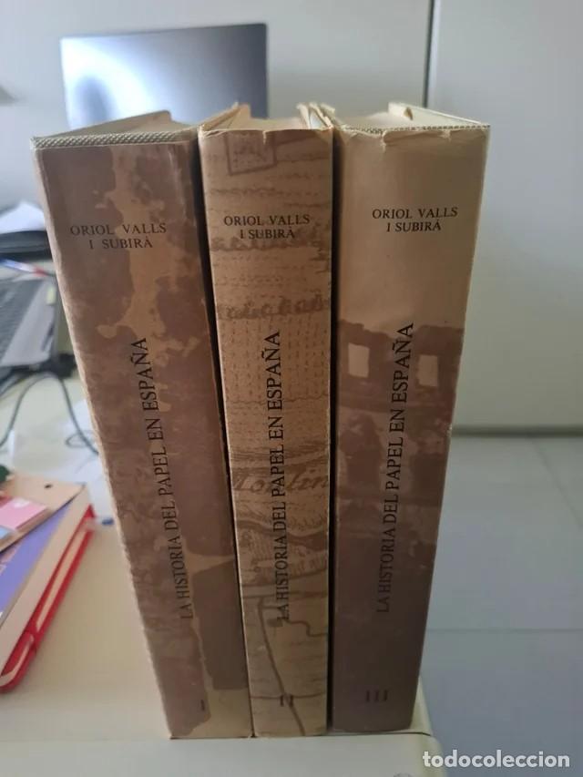 Libros de segunda mano: Libro: La historia del papel en Espa&ntilde;a. Tres tomos. - Foto 1