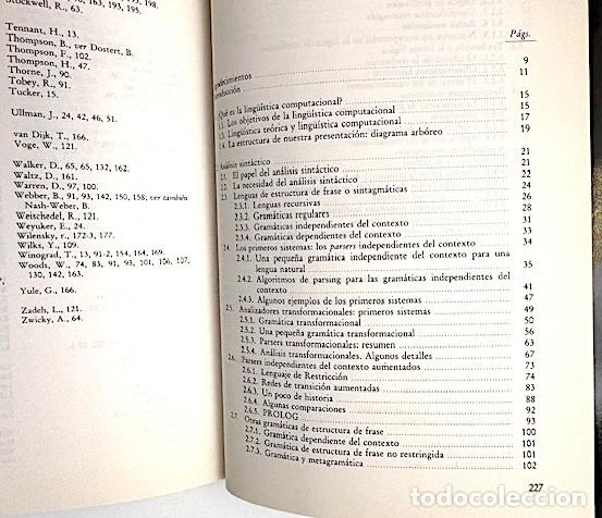 Libros de segunda mano: Introducci&oacute;n a la Lingu&iacute;stica Computacional. (An&aacute;lisis sint&aacute;ctico, sem&aacute;ntico, del discurso&hellip; Grishman - Foto 3