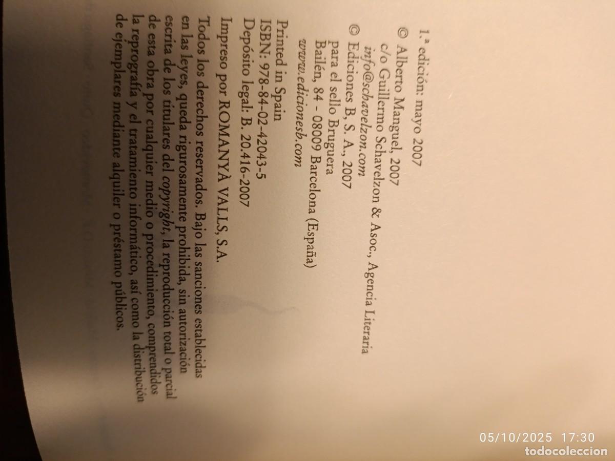 Libros de segunda mano: El regreso. Alberto Manguel - Foto 4