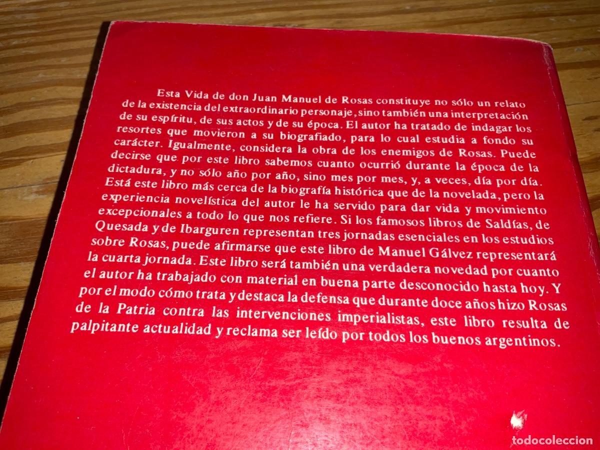 Libros de segunda mano: Vida De Don Juan Manuel De Rosas - Manuel Galvez - Foto 4