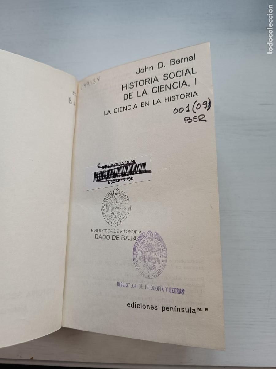 Libros de segunda mano: Historia social de la ciencia - John D. Bernal - Foto 7