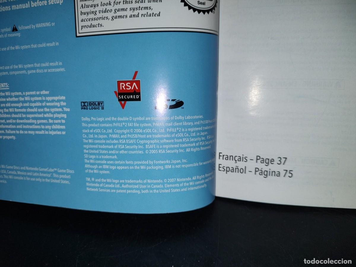 Libros de segunda mano: 204- NINTENDO. WII OPERATIONS MANUAL. SYSTEM SETUP - 2007 - Foto 4