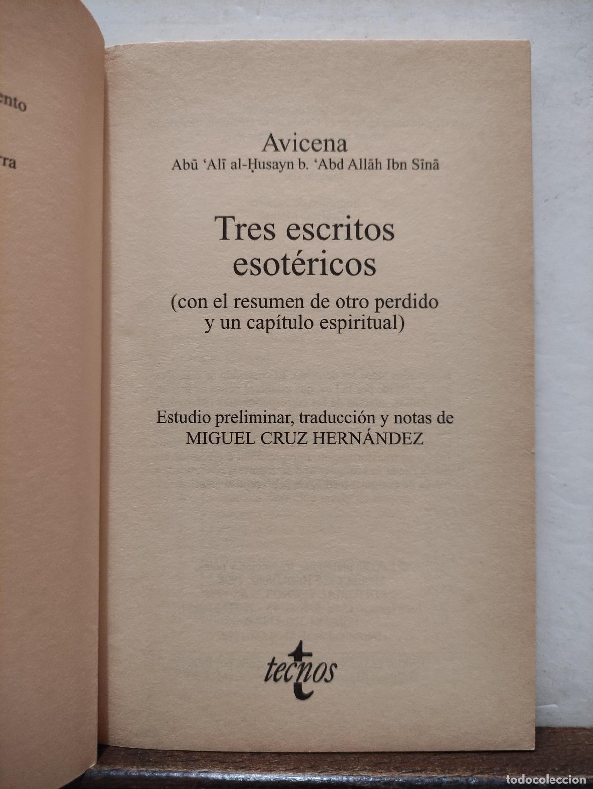 Libros de segunda mano: TRES ESCRITOS ESOTERICOS - AVICENA - Foto 3