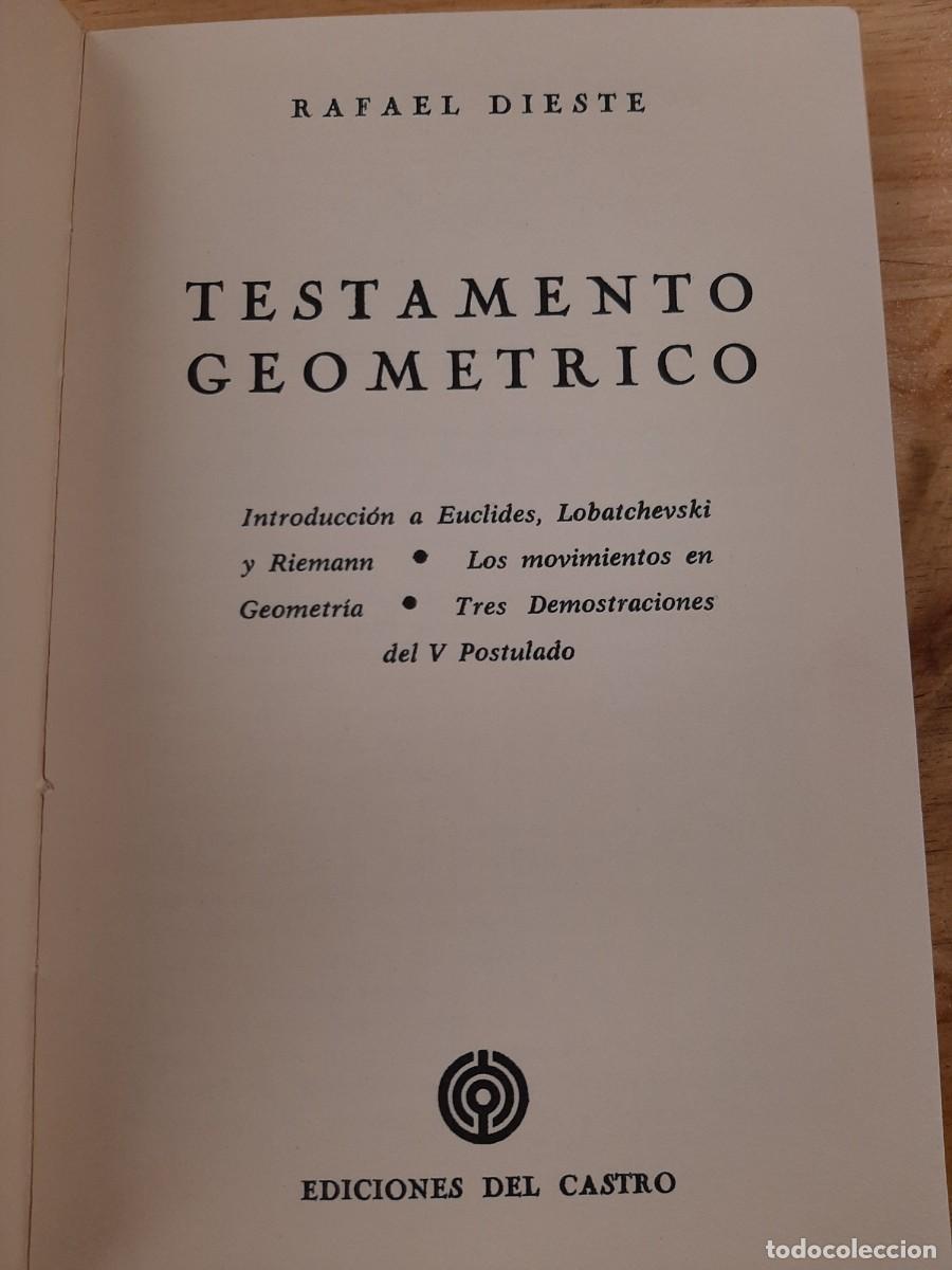 Libros de segunda mano: Testamento geom&eacute;trico - Dieste, Rafael - Ediciones del Castro., A Coru&ntilde;a., 1975 - Foto 6