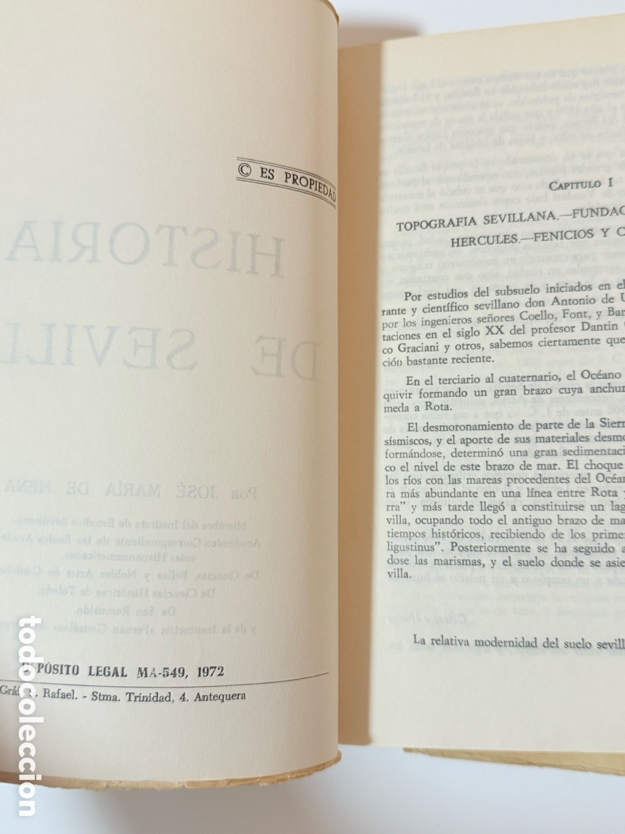 Libros de segunda mano: Historia de Sevilla &ndash; Jos&eacute; Mar&iacute;a de Mena - Foto 3