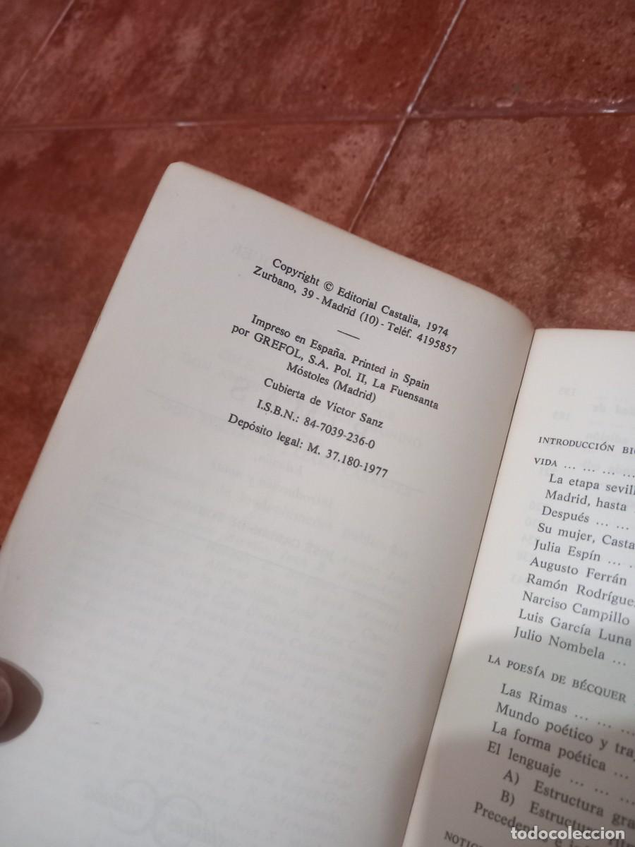 Libros de segunda mano: Libro Rimas | Gustavo Adolfo Becquer | 1977 - Foto 3