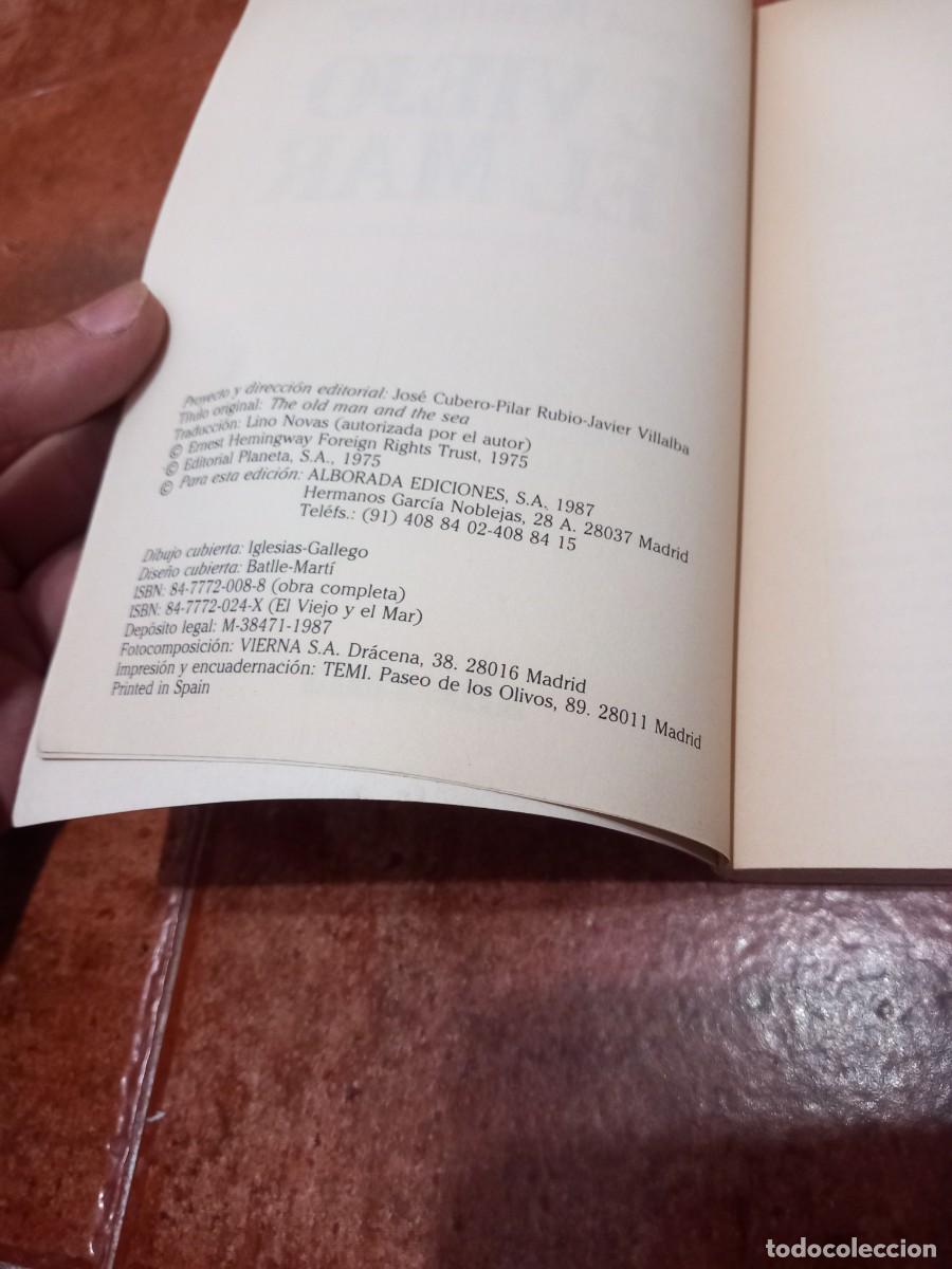 Libros de segunda mano: Libro El viejo y el mar | Ernest Hemingway | 1987 - Foto 3
