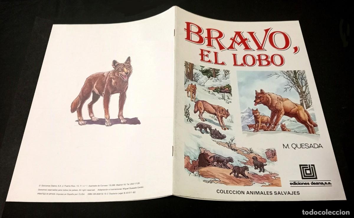 Libri di seconda mano: BRAVO EL LOBO. EDICIONES DEANA 1982 ILUSTRADO POR MIGUEL QUESADA. ANIMALES SALVAJES