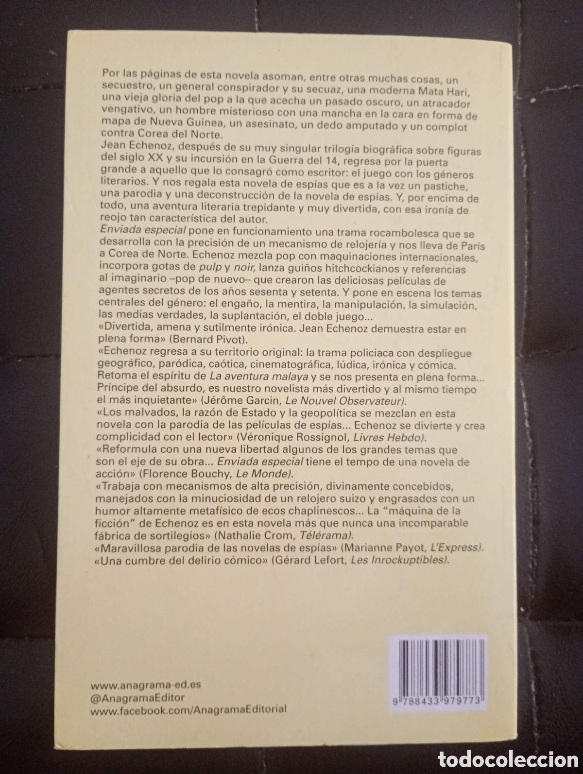 Libros de segunda mano: Jean Echenoz . Enviada especial .Anagrama . - Foto 2