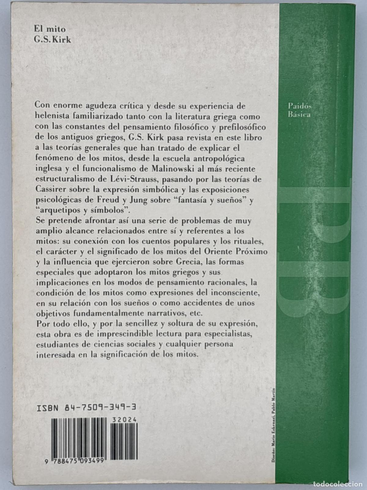 Libros de segunda mano: El mito - G. S. Kirk - Foto 2