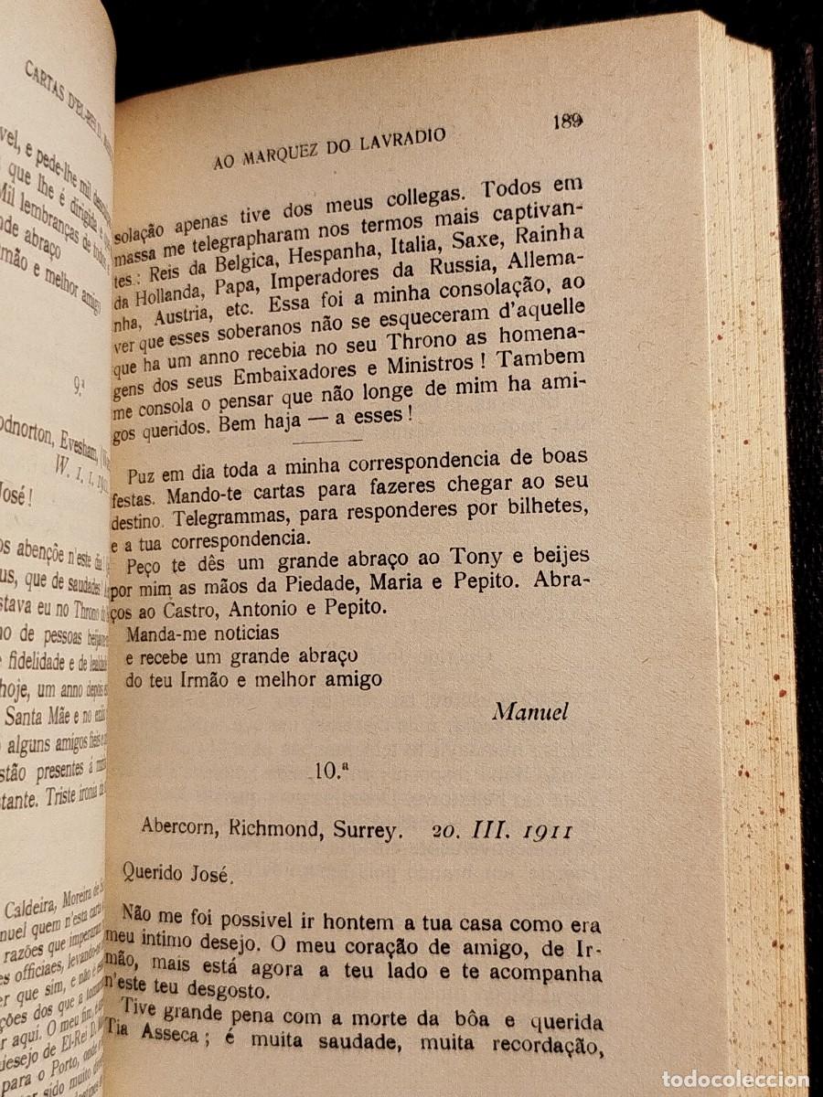 Libros de segunda mano: 1933. Cartas del Rei D. Manuel II. Antonio Cabral. - Foto 9