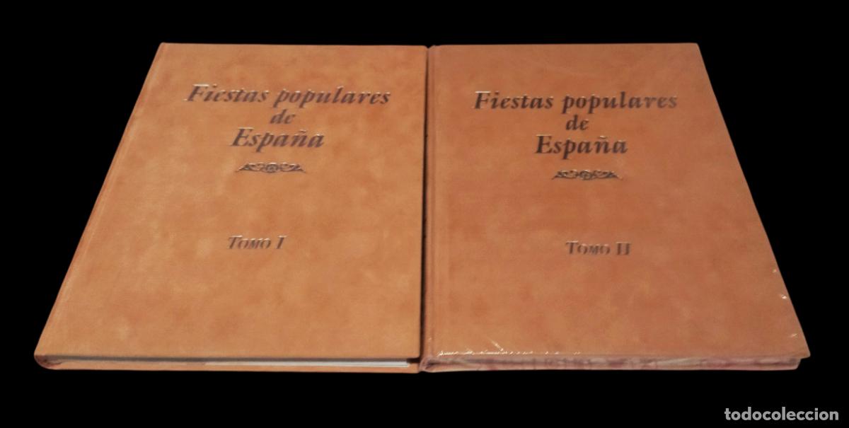 Libros de segunda mano: FIESTAS POPULARES DE ESPA&Ntilde;A TOMO I Y II / CULTURAL EDICIONES. EDICI&Oacute;N DE LUJO NUMERADA, CERTIFICADO.