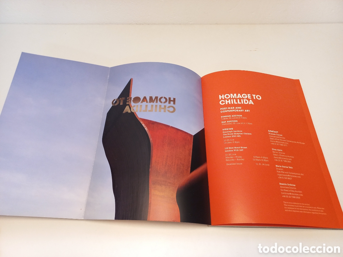 Libros de segunda mano: Christies Homage to Chillida. 2013. - Foto 3