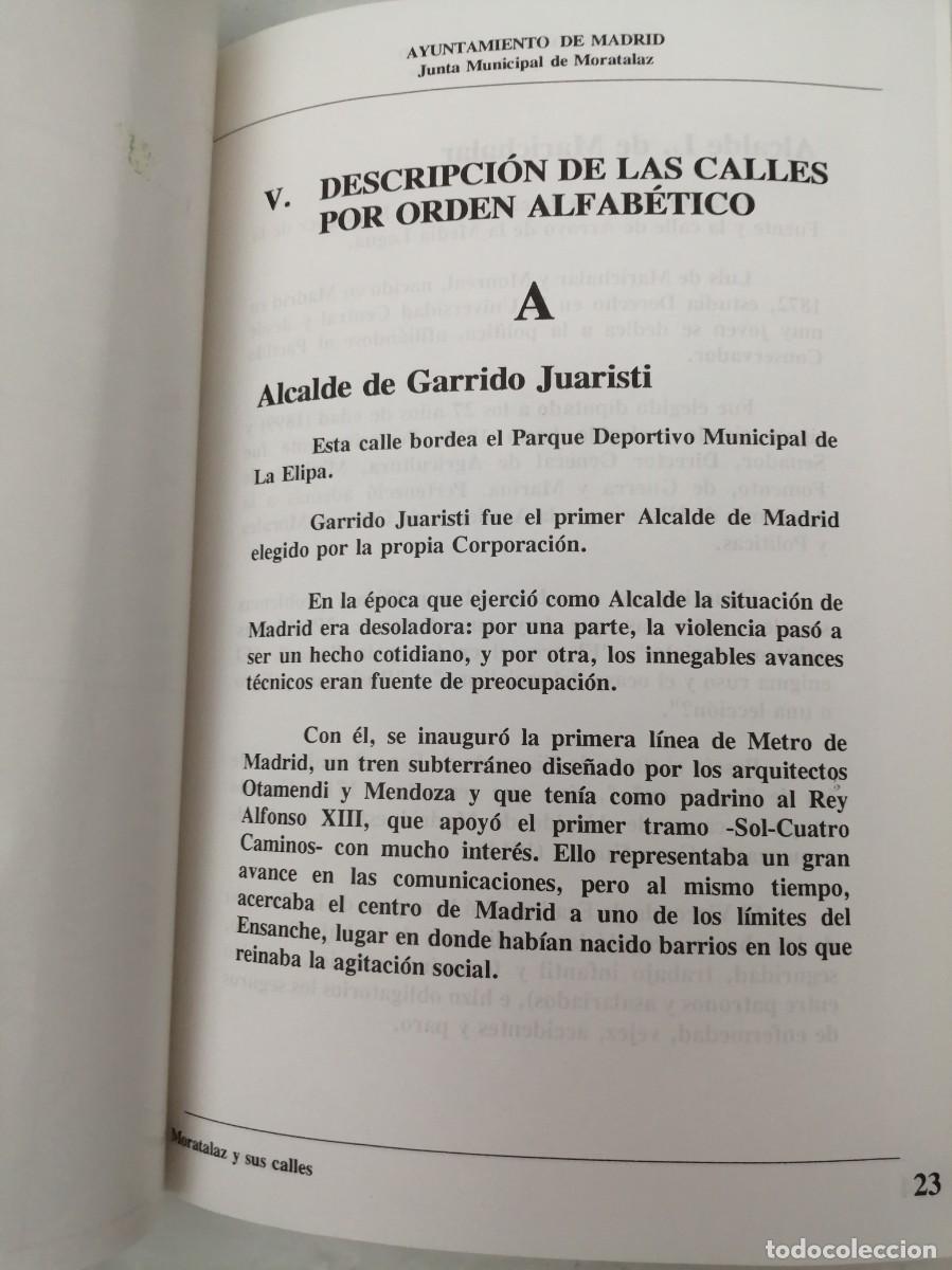 Libros de segunda mano: Moratalaz y sus calles (Primera edici&oacute;n) - Foto 4