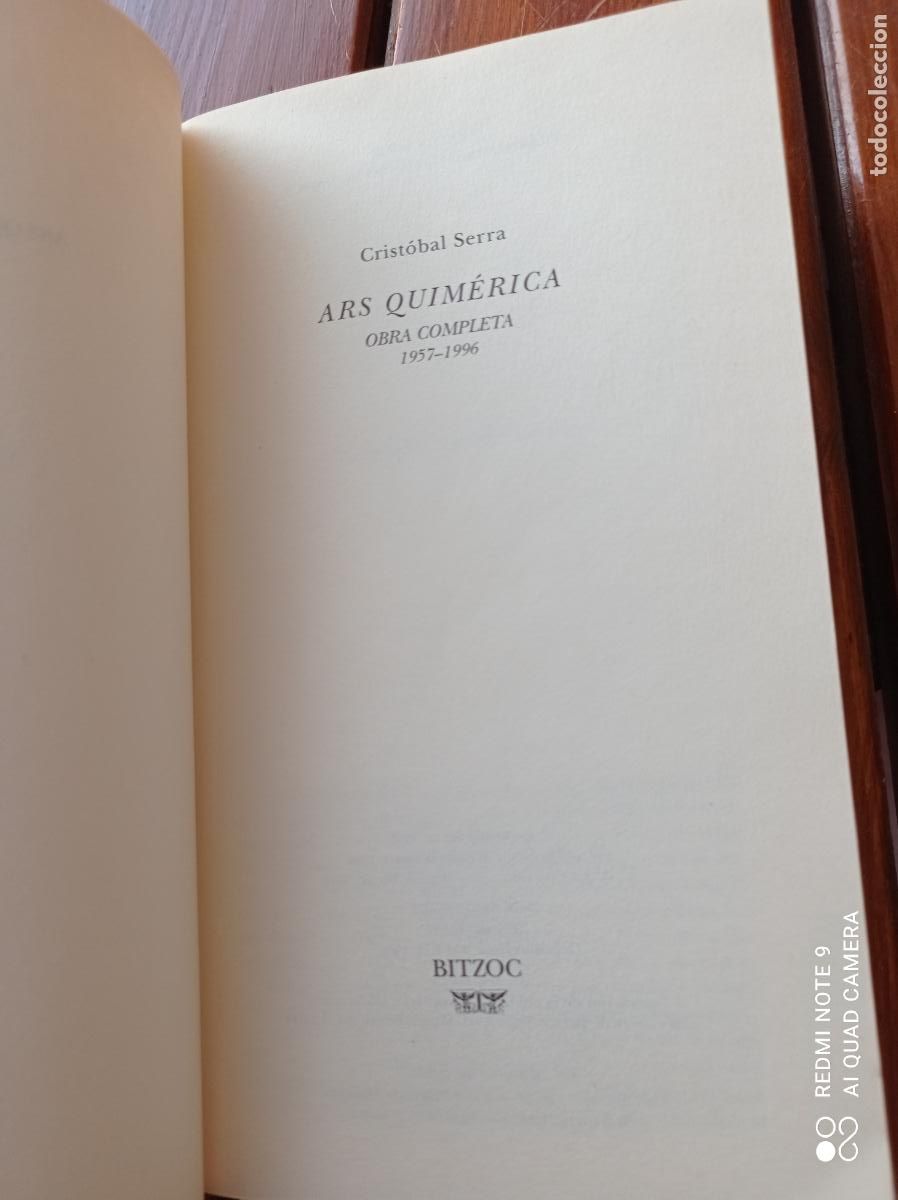 Libros de segunda mano: ARS QUIM&Eacute;RICA. CRIST&Oacute;BAL SERRA. BITZOC, 1996. 725 PP - Foto 2
