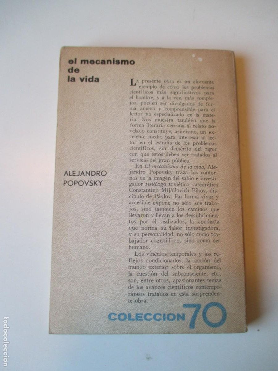 Libros de segunda mano: A. POPOVSKY El mecanismo de la vida W36817 - Foto 2