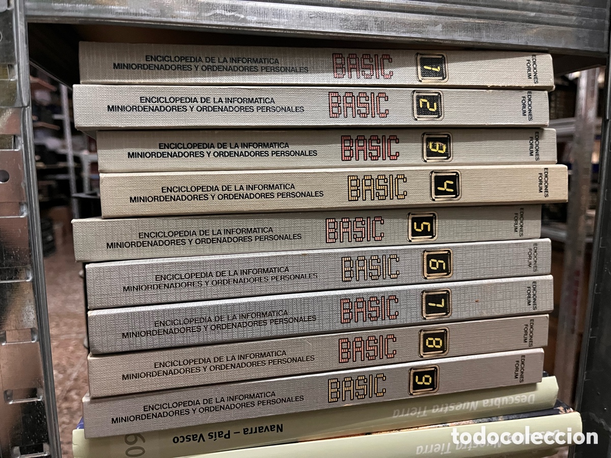 Libros de segunda mano: BASIC - ENCICLOPEDIA DE LA INFORM&Aacute;TICA - 9 TOMOS - COMPLETA - EDICIONES FORUM - A&Ntilde;OS 80 - Foto 1