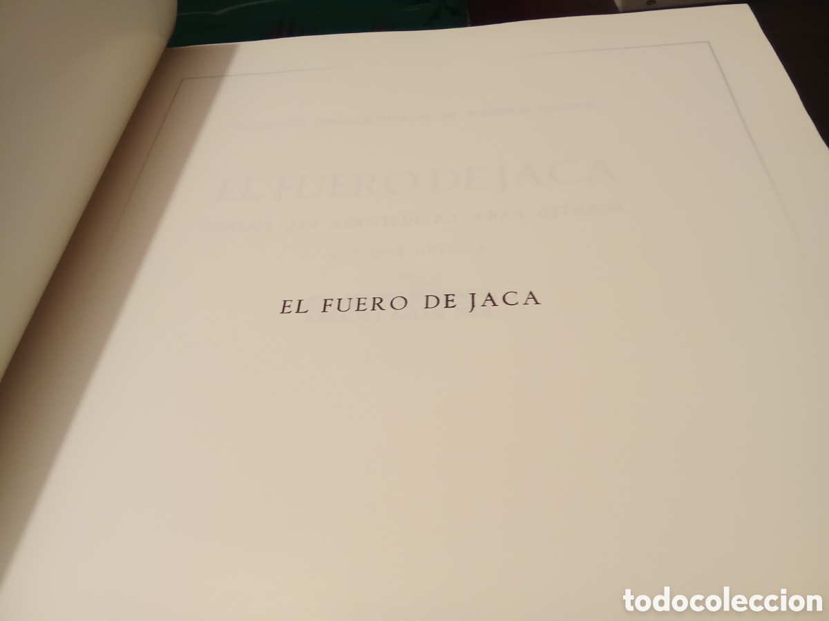 Libros de segunda mano: EL FUERO DE JACA - I Facsimile II Estudios - OBRAS COMPLETA - Foto 8
